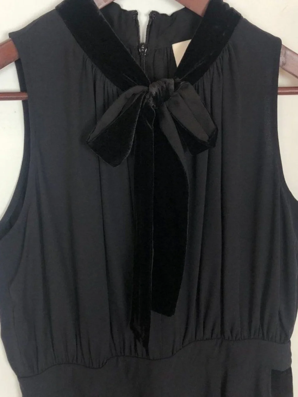 KATE SPADE Sleeveless Bow-Tie Wide-Leg Jumpsuit in Black NWT SIZE 10